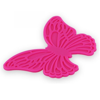 Silica gel cup mat Butterfly