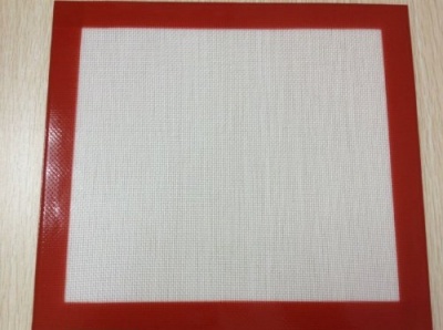 square heat resistant non-stick silicone fiber glass mat