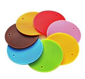 multi-purpose little silicone heat resistant trivet honeycomb mat