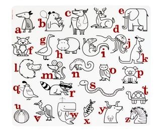 alphabet animals kids silicone coloring placemat