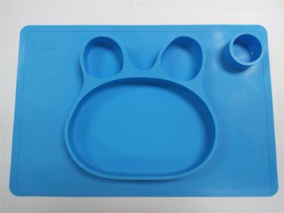 one-piece baby food silicone plate