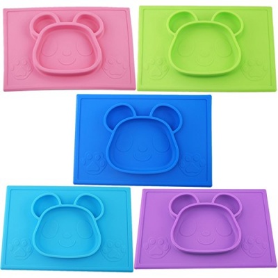 one-piece baby silicone placemat panda design