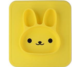 fda silicone rabbit plate placemat for baby