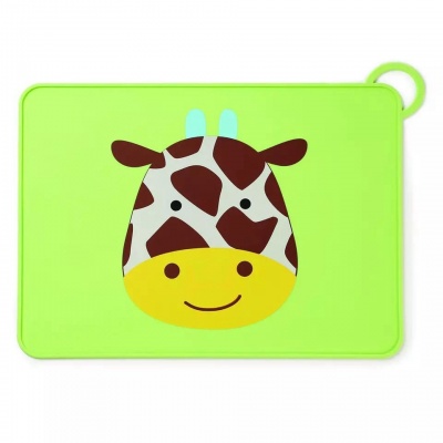 lovely cartoon animal baby silicone placemat