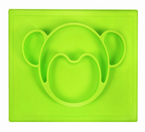 kids one piece silicone placemat plate