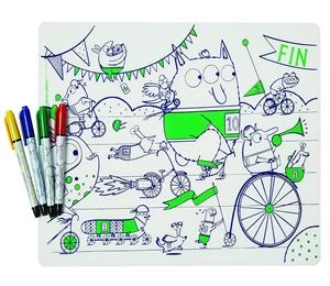 bpa free kids mark-mat silicone coloring placemat