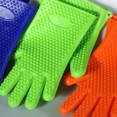 heat resistant cooking silicone bbq gloves