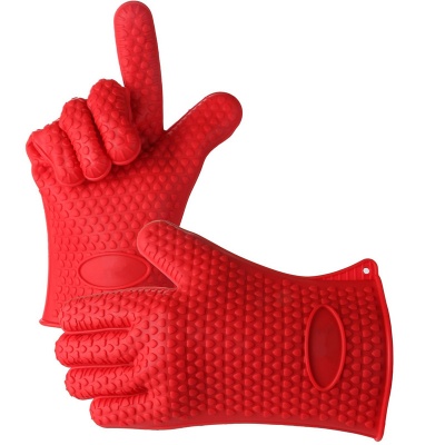 heat resistant silicone BBQ cooking gloves