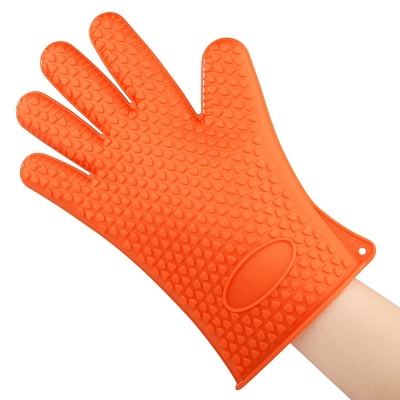heat resist BBQ grilling silicone gloves