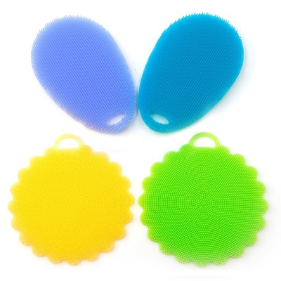 multipurpose food grade antibacterial silicone smart sponge dish