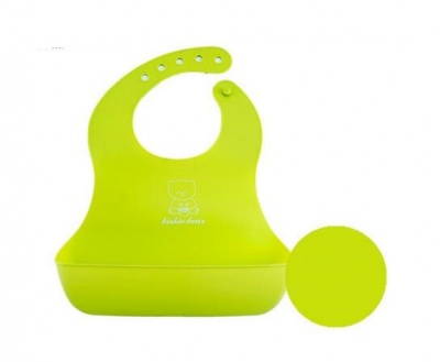 food grade waterproof silicone bib easily wipes clean