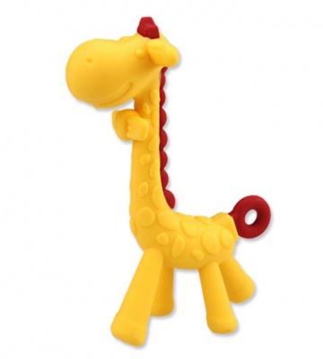 BPA free food grade toy silicone baby teether giraffe