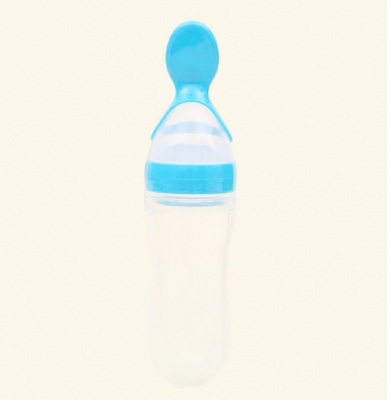 silicone baby feeding bottle with spoon
