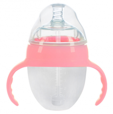 FDA grade cute silicone baby bottle