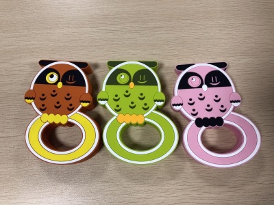animal shaped silicone owl teether for teething baby