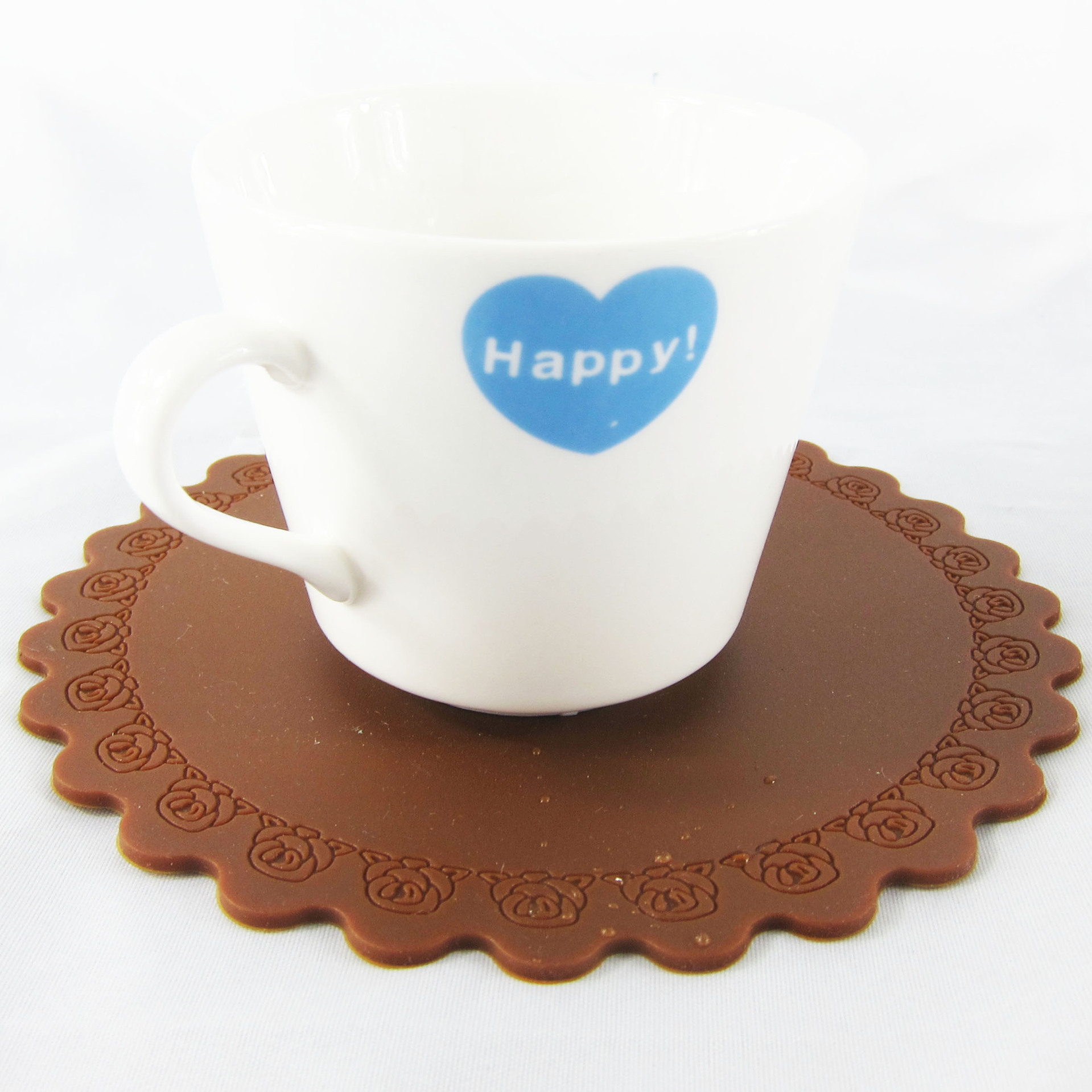 Medium thickening round silicone coaster