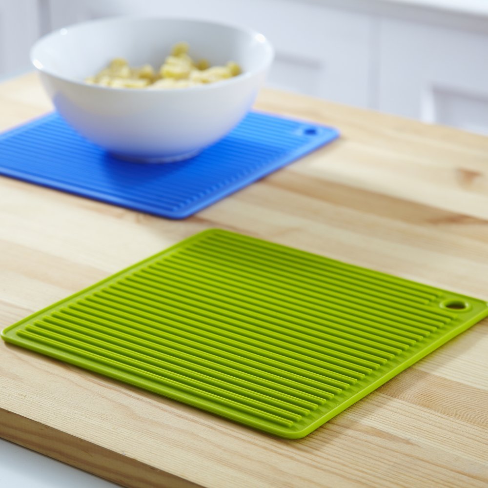 Square horizontal stripes silicone mat