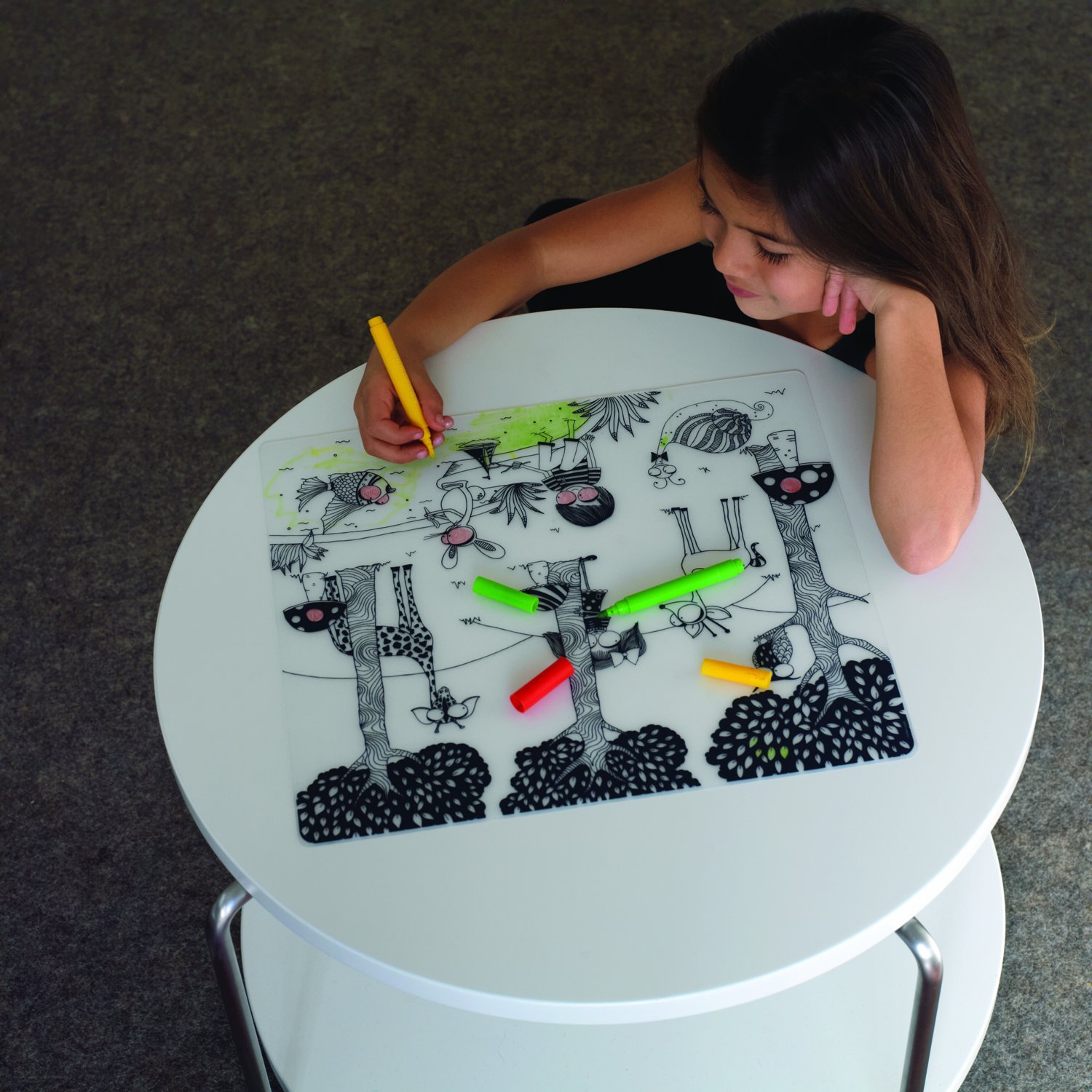 Children painted ultra soft silicone mat Children painted ultra soft silicone mat