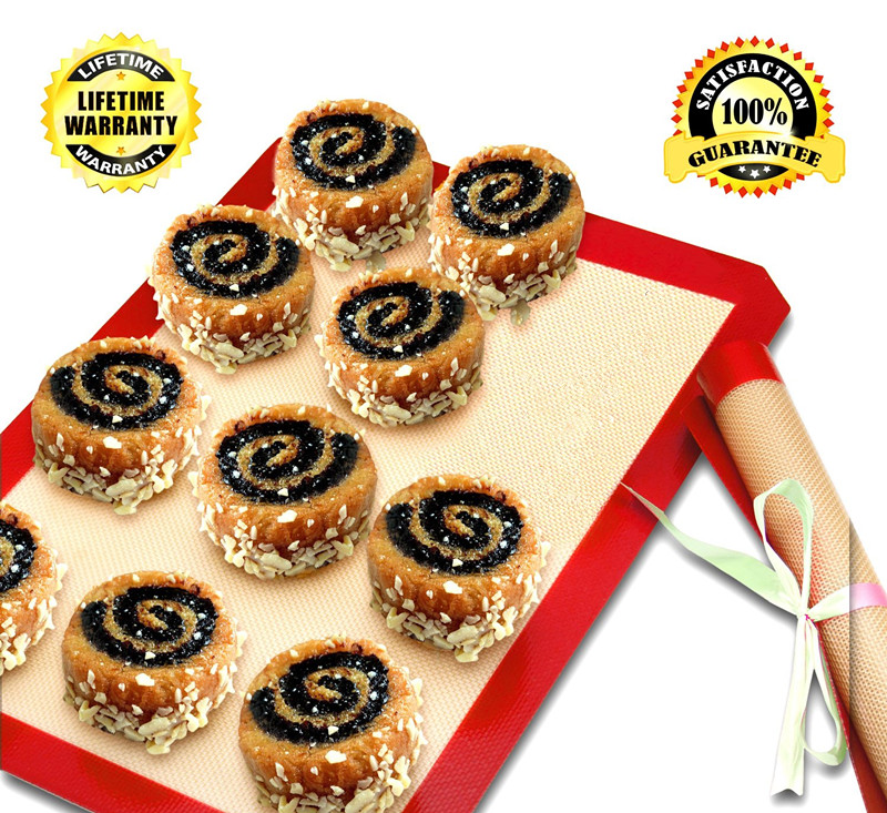 nonstick silicone baking mat set of 2 for kitchen accessories and baking supplie