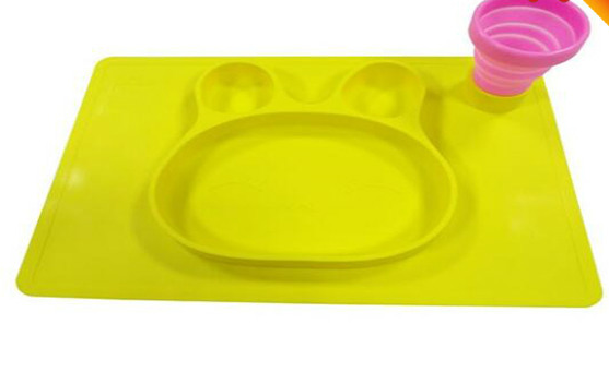 heat-resistant food fruit silicone plate for kids BPA free