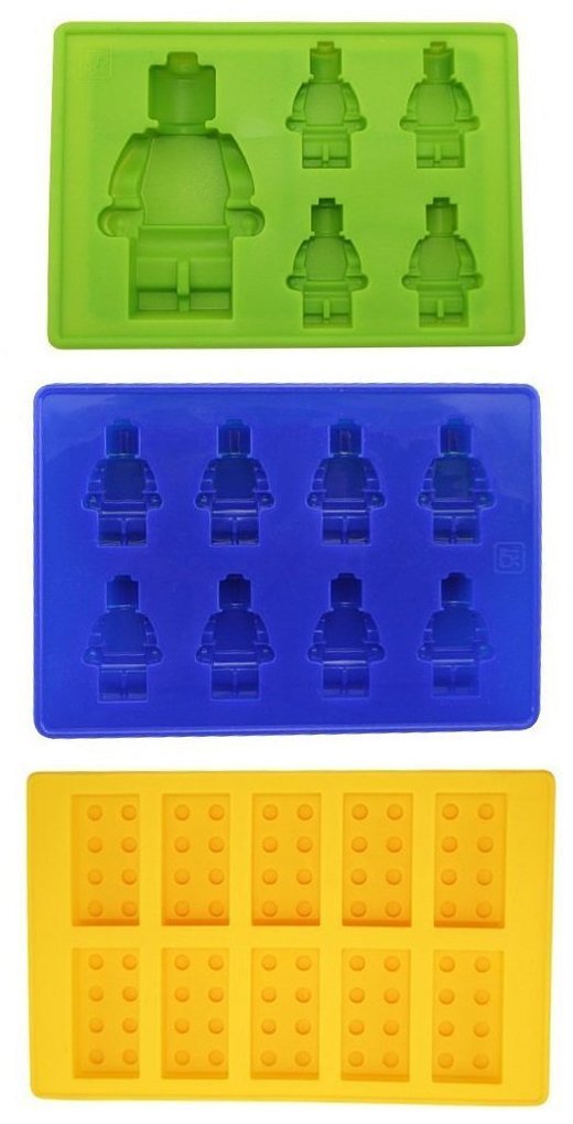 building brick multi-size minifigure silicone ice tray