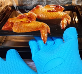 silicone kitchen gloves with quilted cotton lining