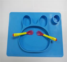one-piece baby food silicone plate