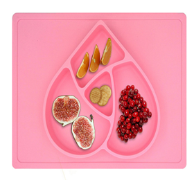 baby silicone heart shape placemat