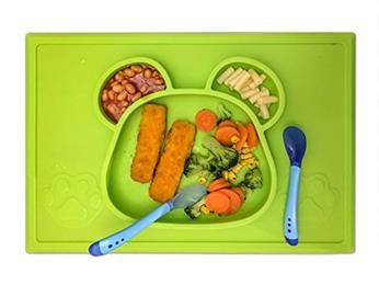 one-piece baby silicone placemat panda design