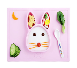 baby food feeding silicone plate placemat