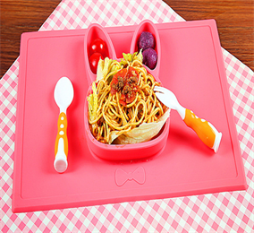 animal baby silicone placemat plate