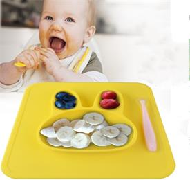 baby silicone placemat 3 compartment plate