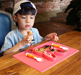 bpa free silicone placemat plate for toddler