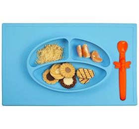 silicone kids placemat non-slip baby plate