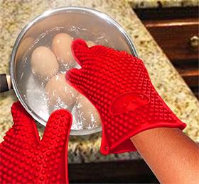 heat resistant silicone BBQ cooking gloves