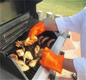 heat resist BBQ grilling silicone gloves