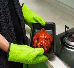 heat resist bbq grilling silicone gloves