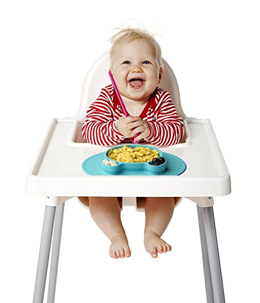 bpa free self suction silicone bear baby placemat plate