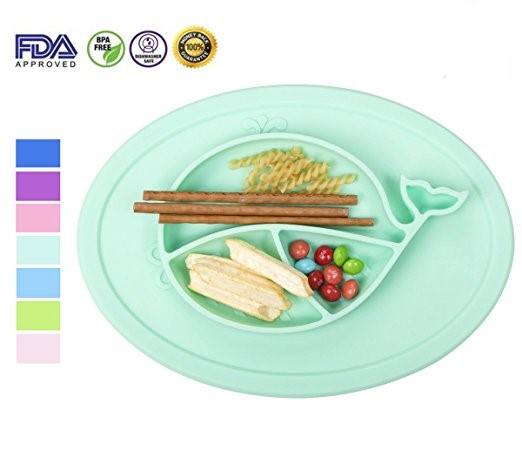 babies highchair feeding tray round silicone placemat