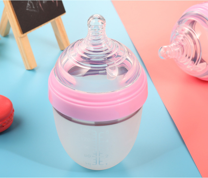 FDA grade cute silicone baby bottle