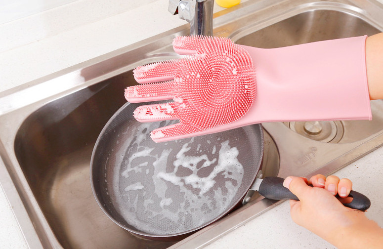 multi-functional silicone dishwashing gloves