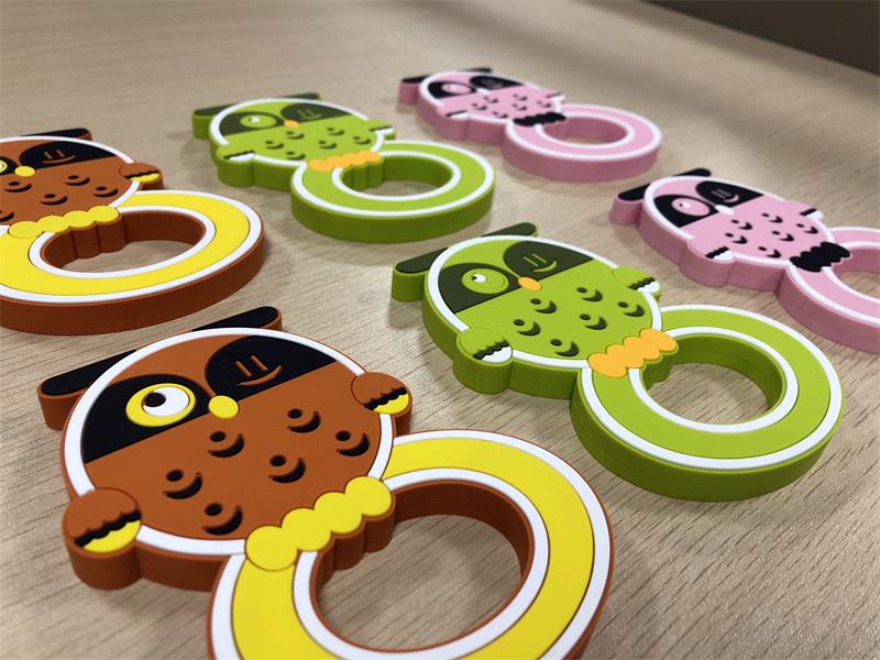 fda approved cute owl design silicone bendable baby teether