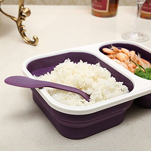 3 Compartment Foldable Silicone Lunch Box